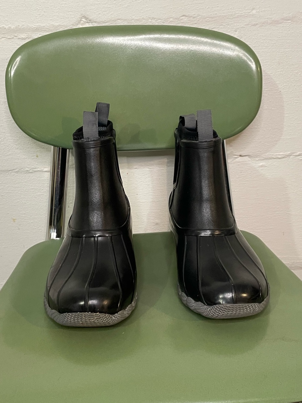 Sperry Black Chelsea Duck Rain Boots